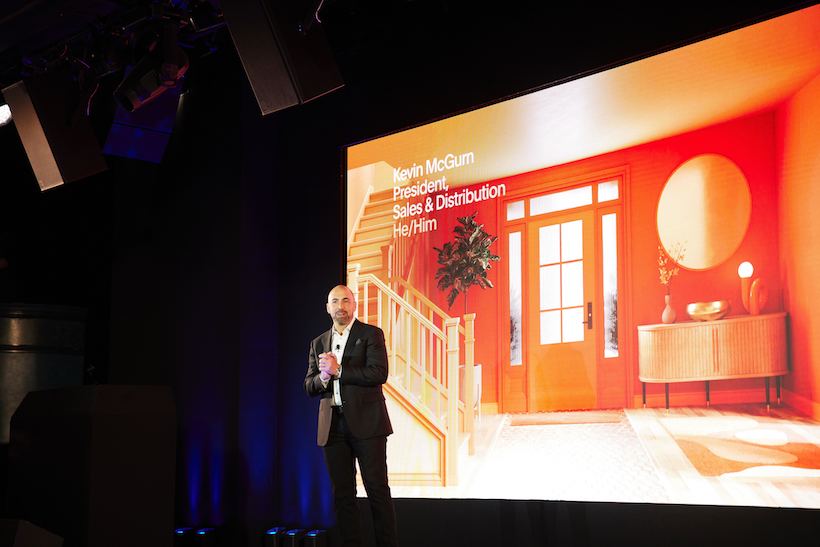 Kevin McGurn, president of sales and distribution presents at the Newfronts