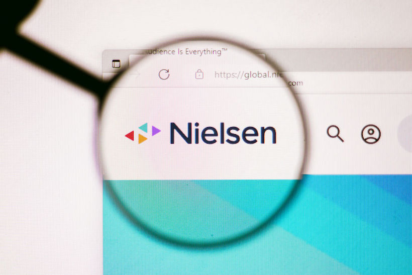 Website displaying Nielsen logo